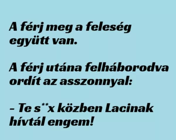 Vicc: A férj meg a feleség az együttlét után –  … kattints a folytatásért