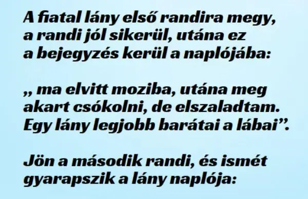 Vicc: A fiatal lány első randija –  … kattints a folytatásért