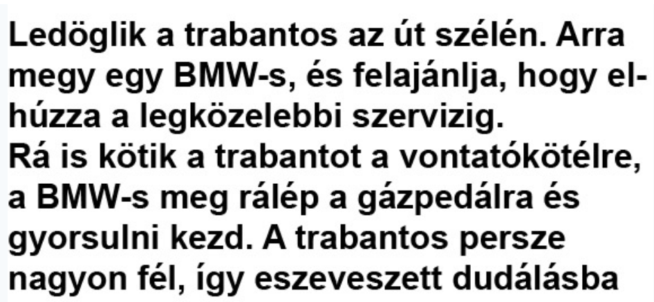 Vicc: Ledöglik a trabantos az út szélén –  … kattints a folytatásért