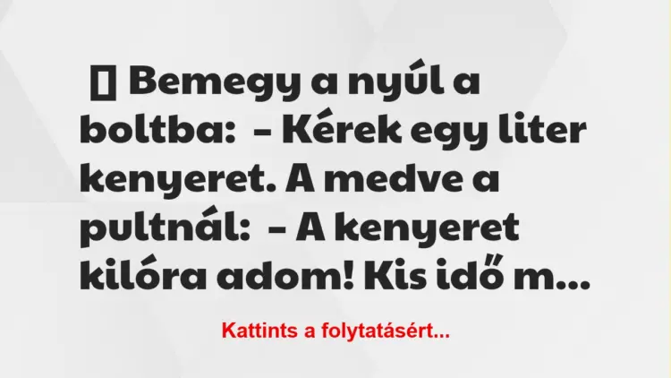 Vicc: Bemegy a nyúl a boltba