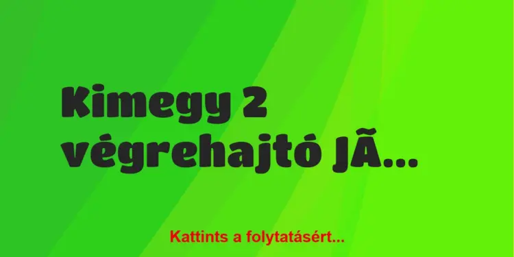 Vicc: Kimegy 2 végrehajtó János bácsi tanyájára