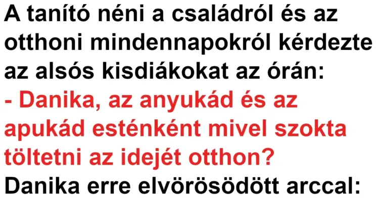 Vicc: A tanító néni is elvörösödött a kisfiú válaszától