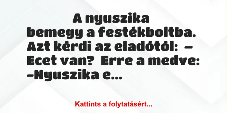 A nyuszika bemegy a festékboltba