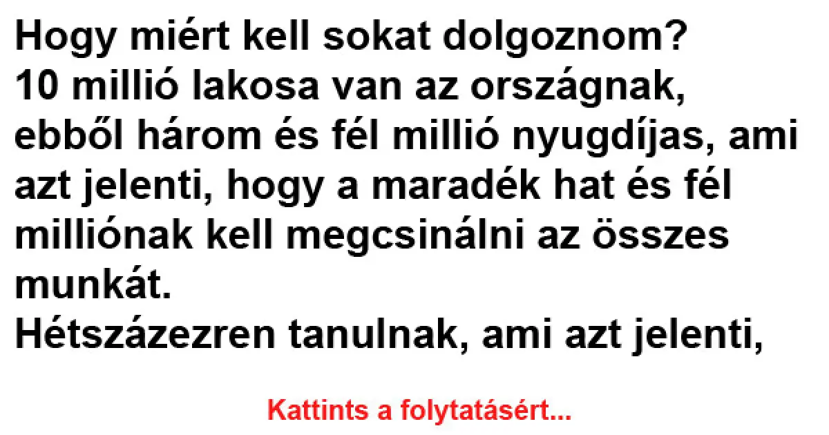 10 millió lakosa van az országnak, ebből három és fél millió nyugdíjas