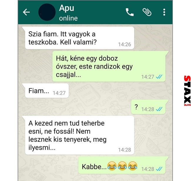 apák és fiaik vicces párbeszéd