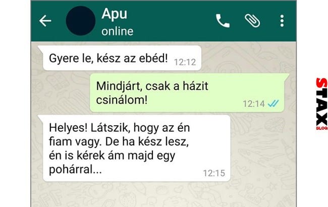 apák és fiaik vicces párbeszéd