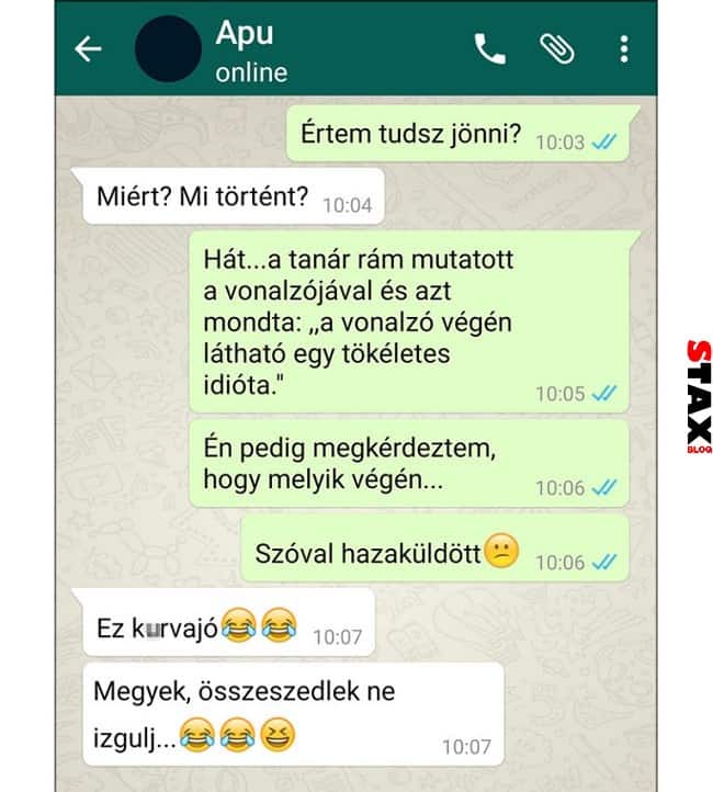 apák és fiaik vicces párbeszéd