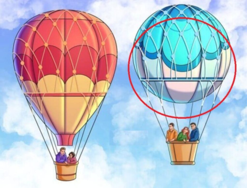 A kék hőlégballon csak játék vagy dekoráció, nincs rajta szelep