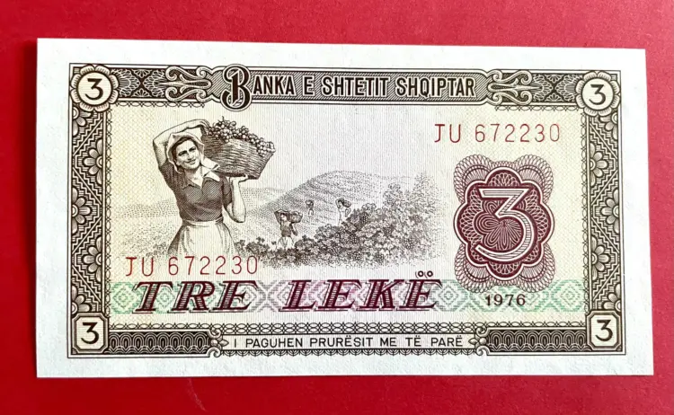 Albania, 3 leke, 1976