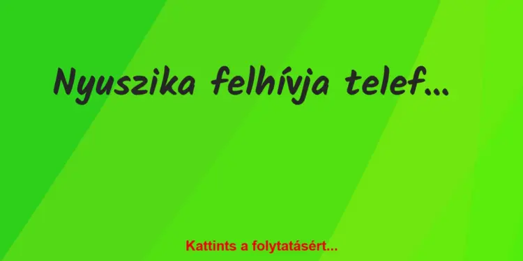 Vicc: Nyuszika felhívja telefonon a hentest