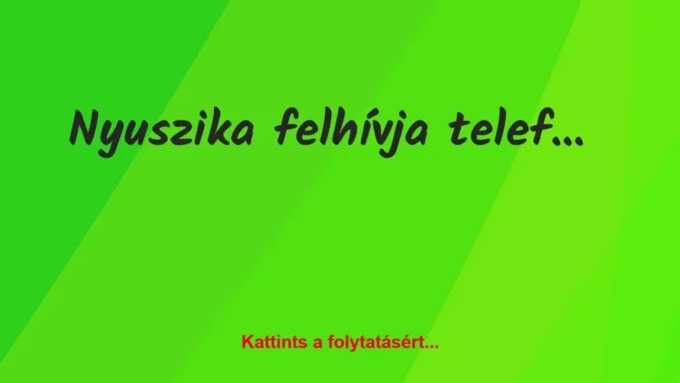 Vicc: Nyuszika felhívja telefonon a hentest