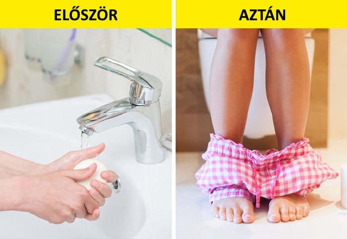 Kézmosás előtt a WC