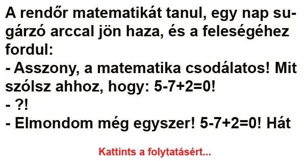 Vicc: A rendőr matematikát tanul