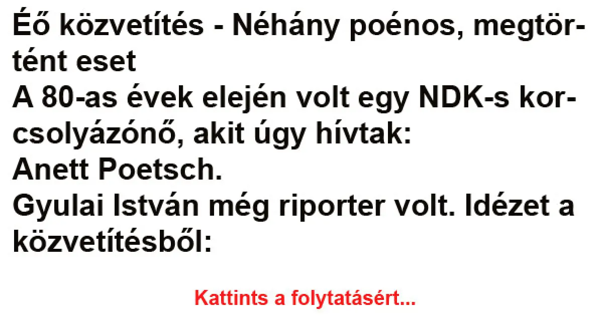 Vicc: Élő közvetítés – Néhány poénos, megtörtént eset