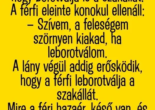 Vicc: a nős férfit kérleli a barátnője