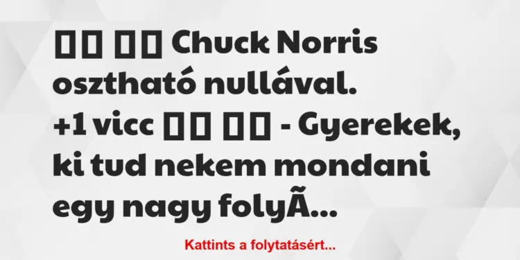 Vicc:
Chuck Norris osztható nullával.		 …