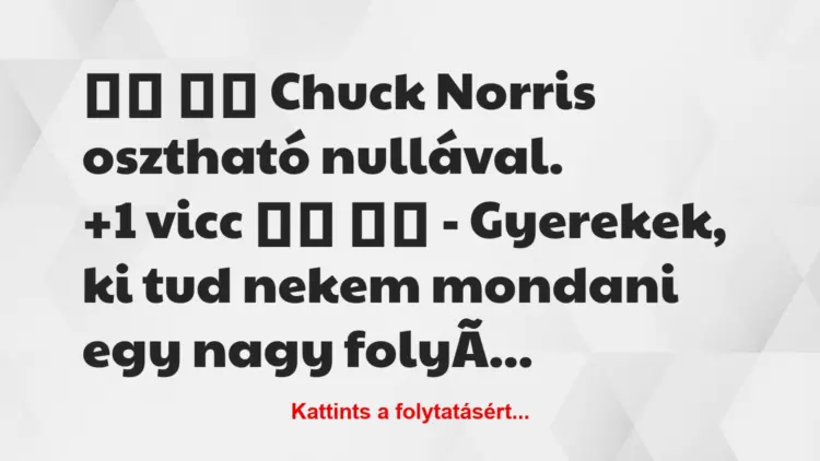 Vicc:
Chuck Norris osztható nullával.		 …