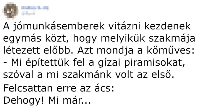 Vicc: A jómunkásemberek vitázni kezdenek egymás közt