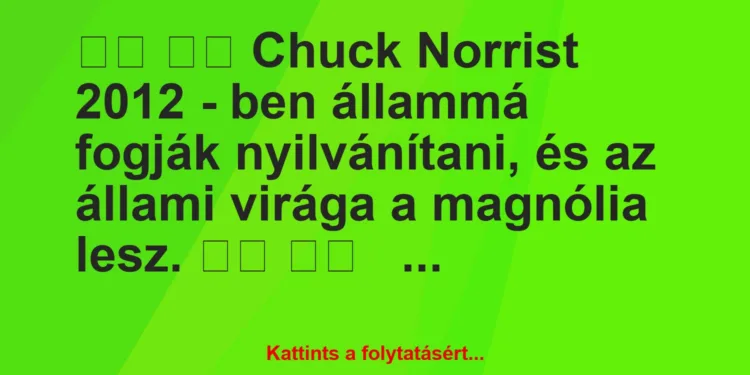 Vicc:
Chuck Norrist 2012 – ben állammá fogják…