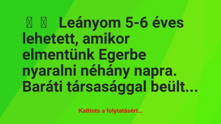 Vicces történet:Leányom 5-6 éves lehetett, amikor…