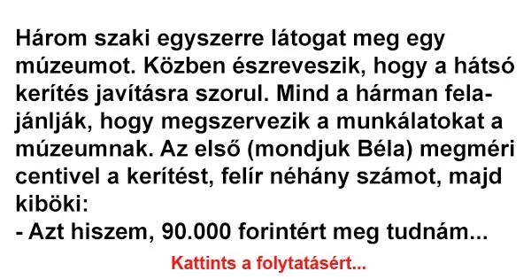 Egyszer három szakember összetűzése egy múzeumban