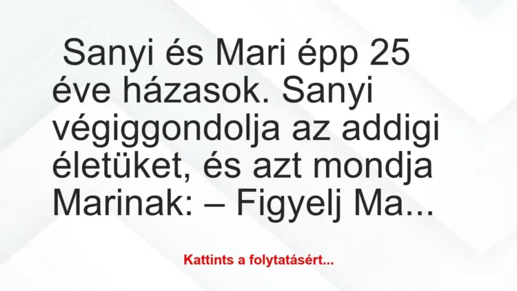 Szerelem, házasság és humor: Sanyi és Mari 25 éves jubileuma