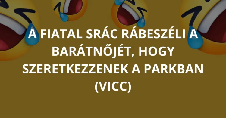 Vicc: A fiatal srác a barátnőjével a kocsiban ül egy parkban, és könyörög…