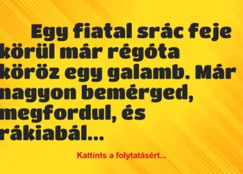 Vicc:
Egy fiatal srác feje körül már régóta köröz egy…