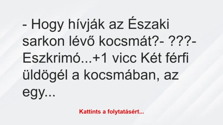 Vicc: – Hogy hívják az Északi sarkon lévő kocsmát?

– ???

-…