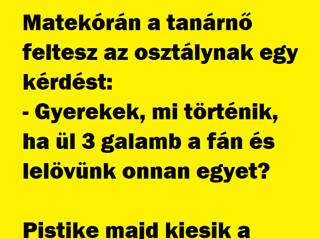 VICCES AZ ÓVÓNŐ: Interaktív matematika óra egy maradtandó kérdéssel