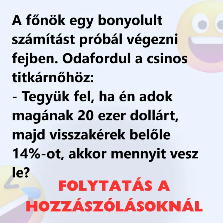 A bonyolult számítás kihívása – ha a főnök váratlan feladatot ad