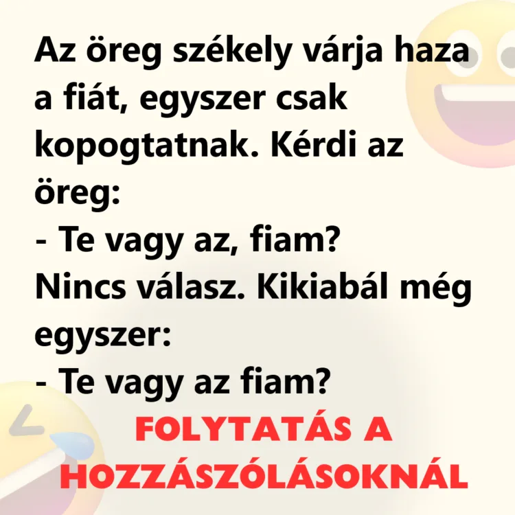 Öreg székely a fiát várt: ki gondolta volna mi fog történni?