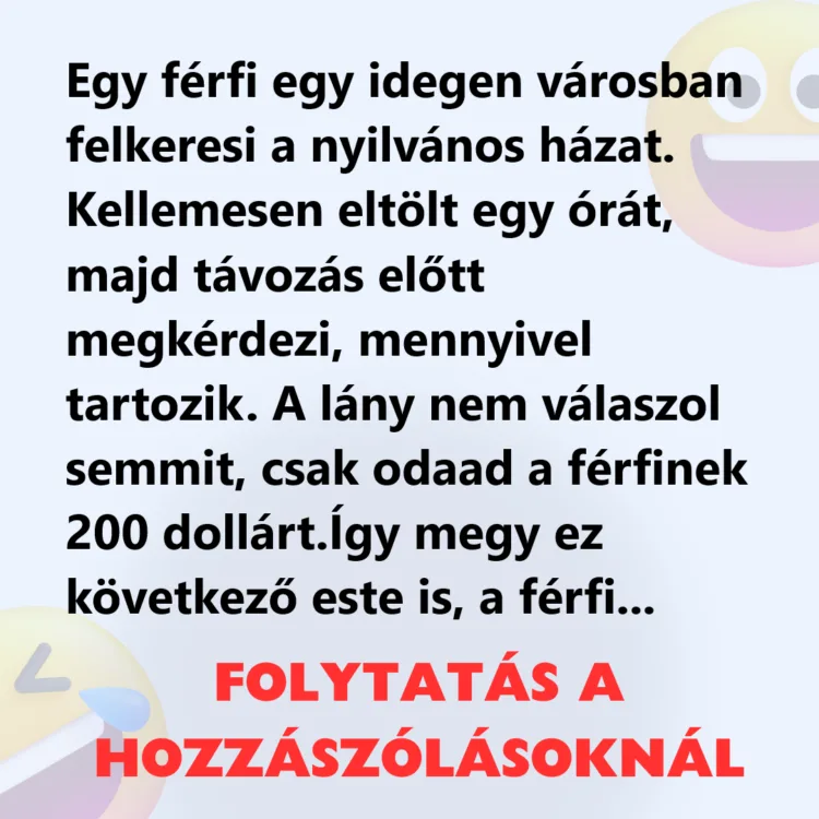 Vicc: Egy férfi egy idegen városban