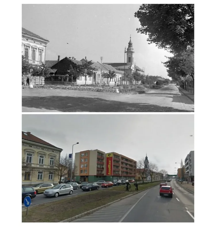 Székesfehérvár, Széchenyi utca 1940-ben és a közelmúltban.