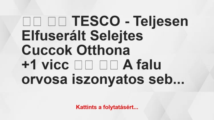 Vicc: 
		  
		  TESCO – Teljesen Elfuserált Selejtes Cuccok…