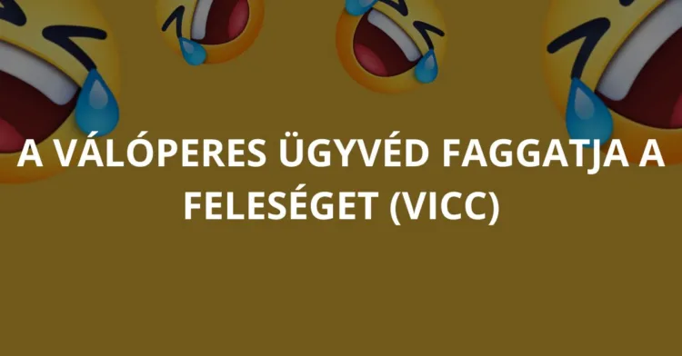 Vicc: A válóperes ügyvéd faggatja a feleséget