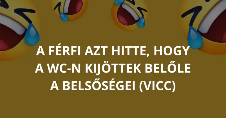 Vicc: A férfi azt hitte, hogy a WC-n kijöttek belőle a…