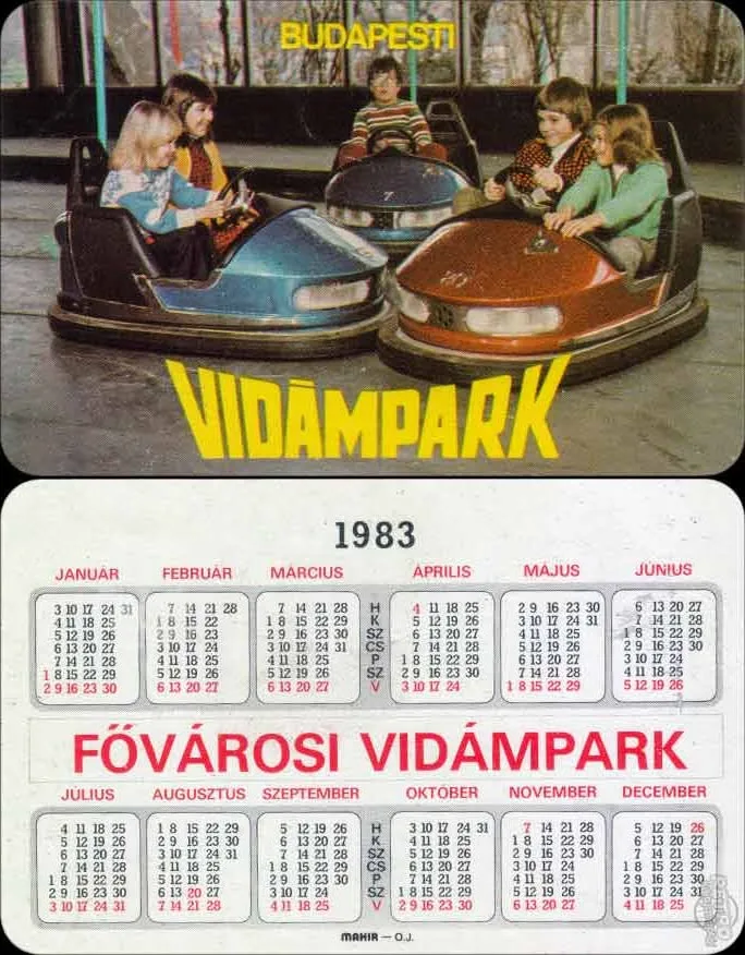 A mai nap kártyanaptára:
● 1983 ● 80-as évek ● Kultúra, Szórakozás ● Vidámpark ●…