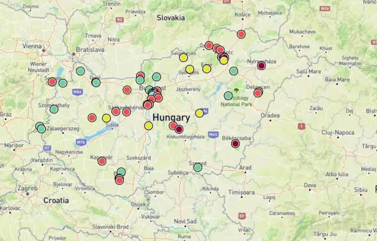 Az ország több pontján veszélyes a levegő minősége