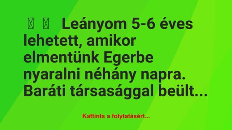 Vicces történet: 
	    	    


Leányom 5-6 éves lehetett, amikor…